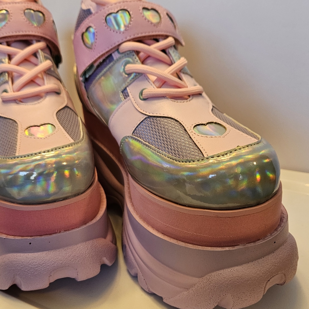 🥯♡Fairywalker Platform Sneakers - Holographic - Picture 4 of 8